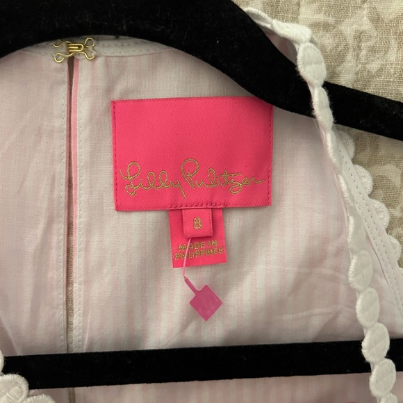 Lilly Pulitzer Britt Seersuckerer Stripe Halter Dresss - Picture 7 of 7